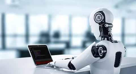 Software development programming on computer screen for modish application 스톡 사진