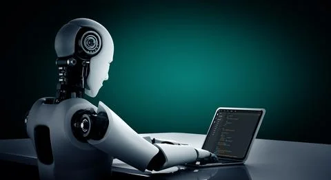 Software development programming on computer screen for modish application Foto stock