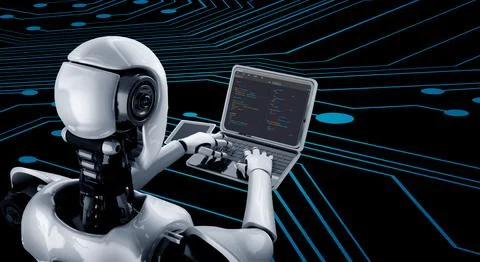 Software development programming on computer screen for modish application 스톡 사진