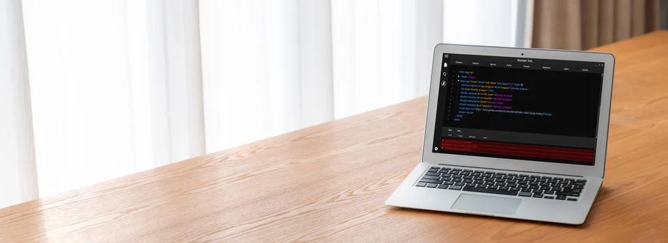 Software development programming on computer screen for modish application Photos