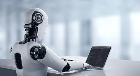 Software development programming on computer screen for modish application 스톡 사진