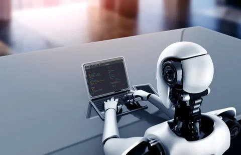 Software development programming on computer screen for modish application Stock Photos