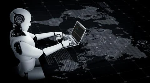 Software development programming on computer screen for modish application Stock Photos