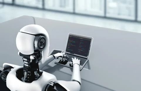 Software development programming on computer screen for modish application Stock Photos