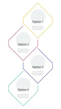 Software development rhombic infographic template Stock Illustration