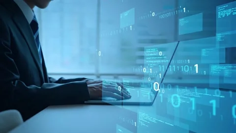 Software development. System engineer. Programming. Digital transformation. Stock Footage 134853563