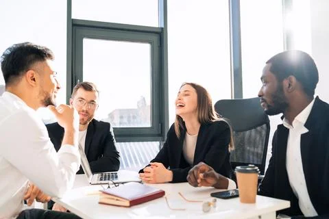 The software development team is discussing a new project Stock Photos