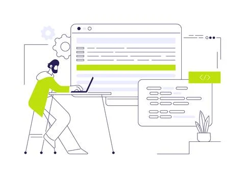 Software development tools abstract concept vector illustration. Stock Illustration