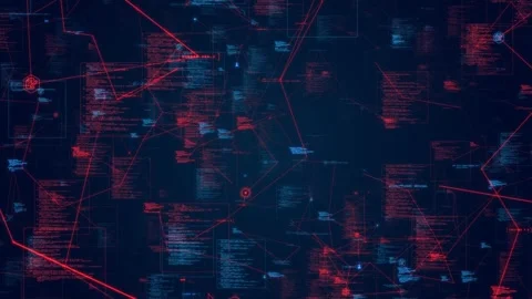 Software development using Coding and Algorithms and Machine Learning Stock Footage 267794788