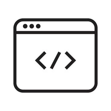 Software development vector icon design template Stock Illustration