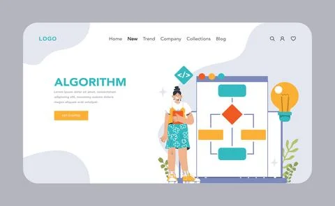 Software development web banner or landing page. Coding, Stock Illustration