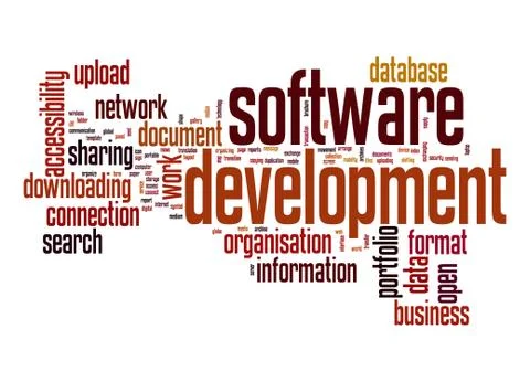 Software development word cloud Stock Illustration