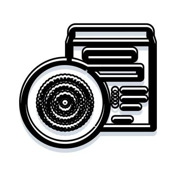 Software disk package multimedia data storage icon Illustrazione stock