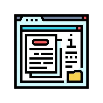 Software documentation color icon vector illustration Stock-Illustration