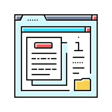 Software documentation color icon vector illustration Stock-Illustration