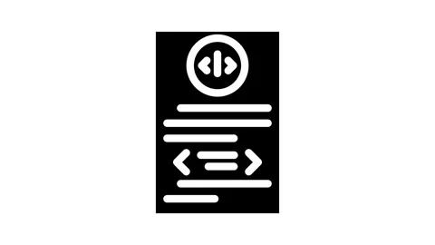 Software documentation glyph icon animation Stock Footage 326743820