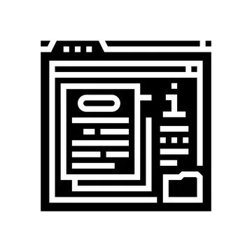Software documentation glyph icon vector illustration 库存插图