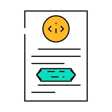 Software documentation icon color illustration イラスト素材