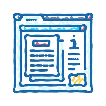 Software documentation icon doodle illustration 库存插图