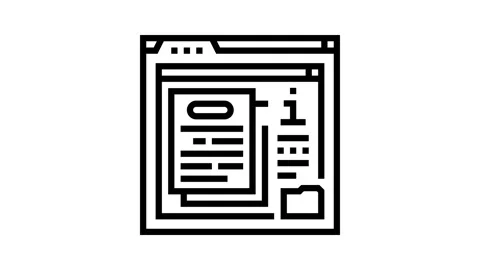 Software documentation line icon animation Stock Footage 326131376