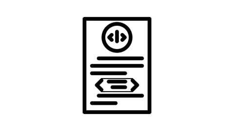 Software documentation line icon animation Stock Footage 326761420