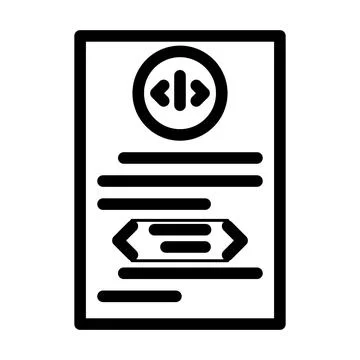 Software documentation line icon vector illustration イラスト素材