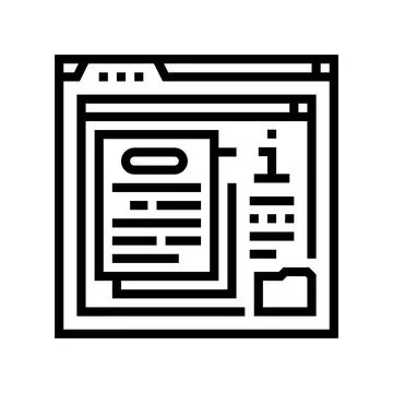 Software documentation line icon vector illustration 스톡 일러스트