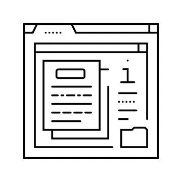 Software documentation line icon vector illustration Stock-Illustration
