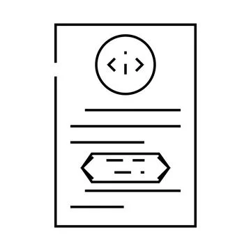 Software documentation line icon vector illustration Stock Illustration