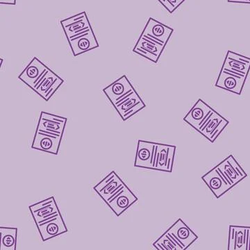 Software documentation line vector seamless pattern Stock-Illustration