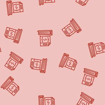 Software documentation technical writer line seamless pattern Illustrazione stock