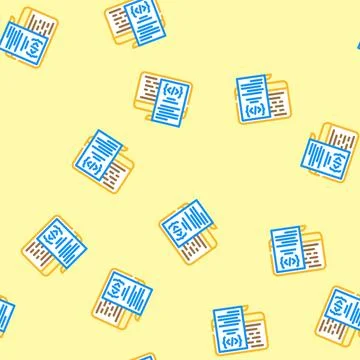 Software documentation technical writer vector seamless pattern 스톡 일러스트