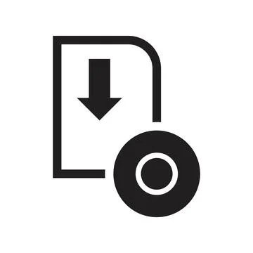 Software download icon vector sign design Illustrazione stock