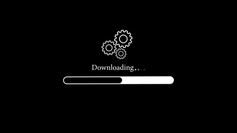 Software downloading Progress Screen animation isolated on black background Stock Footage 321750889