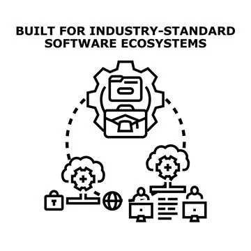 Software ecosystem solution for industry standard integration イラスト素材