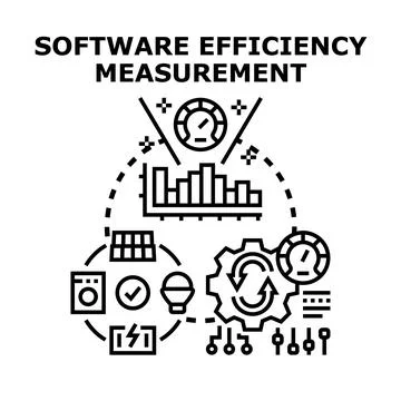 Software efficiency measurement measuring performance development 스톡 일러스트