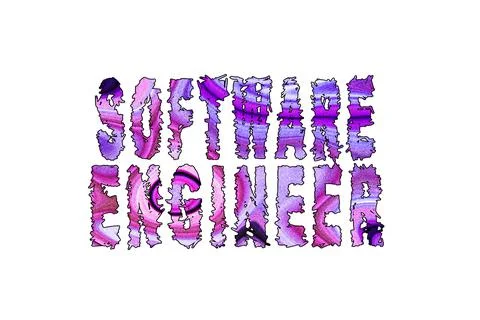 Software Engineer, Banner, Poster and Sticker Stock Illustration