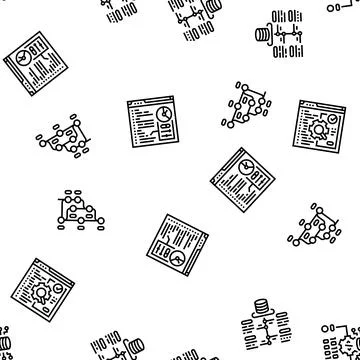 Software engineer computer code seamless pattern vector Stock Illustration