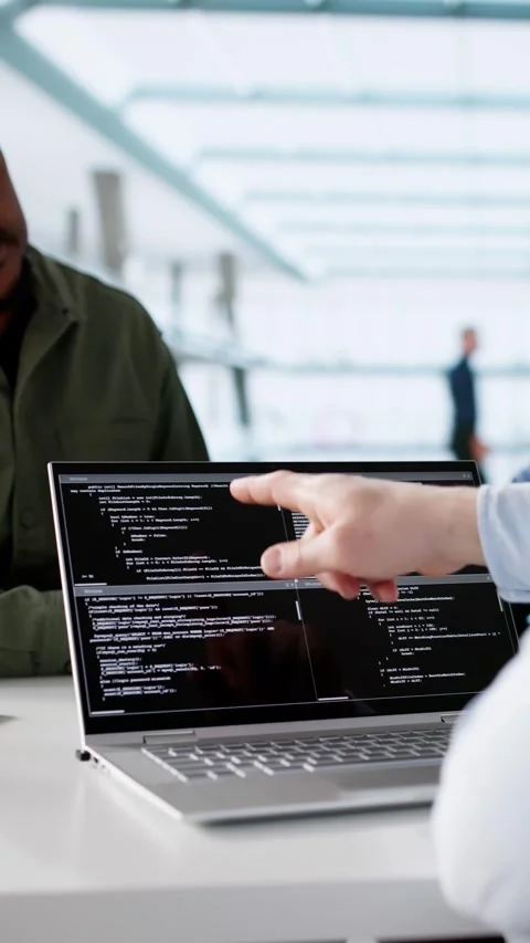 Software Engineer Developer Using Desktop Computer Stock Footage 299962511