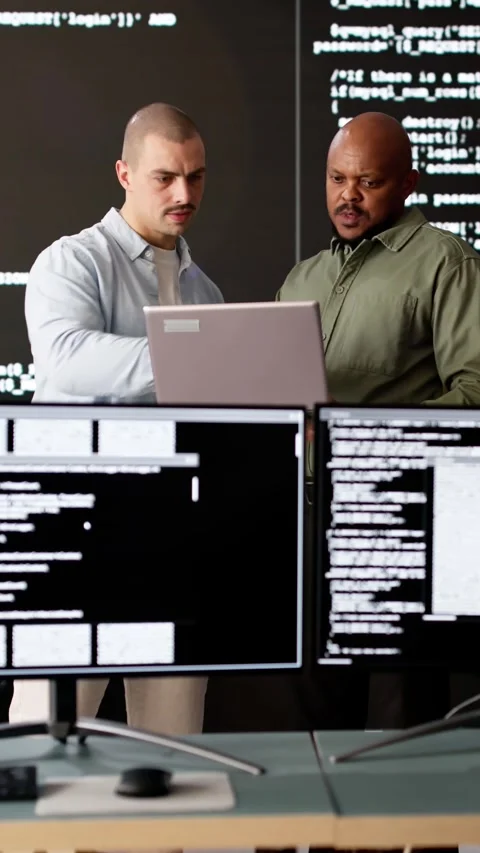 Software Engineer Developers Using Computers Stock Footage 301355353