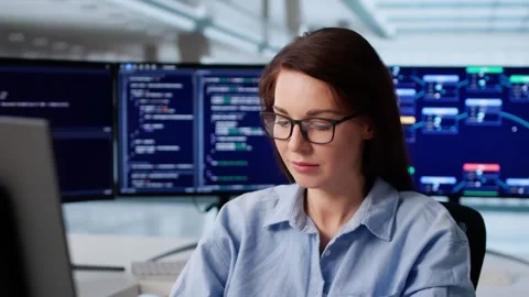 Software Engineer Developing And Coding Apps Stock Footage 321555208