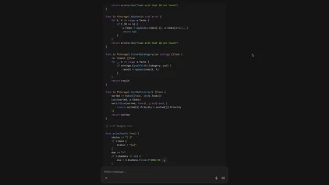 Software engineer scrolling through AI generated backend code on dark monit.. Video stock 342541098
