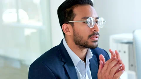 Software engineer thinking of a solution for desktop web operating system Stock Footage 201653492