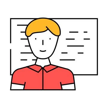 Software engineer worker icon color illustration Stockillustratie