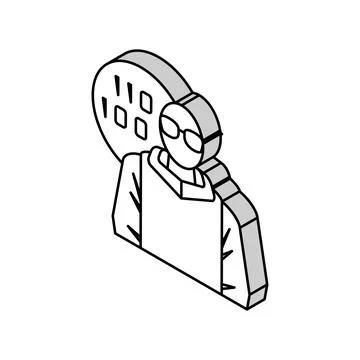 Software engineer worker isometric icon vector illustration Illustrazione stock