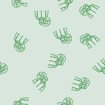 Software engineer worker line seamless pattern Stock Illustration