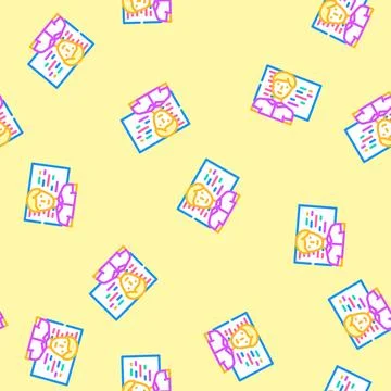 Software engineer worker vector seamless pattern Ilustração Stock