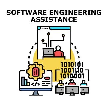 Software engineering assistance for product development process Illustrazione stock