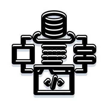 Software engineering data processing and coding architecture Stock Illustration