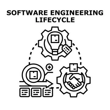 Software engineering development lifecycle icon concept イラスト素材
